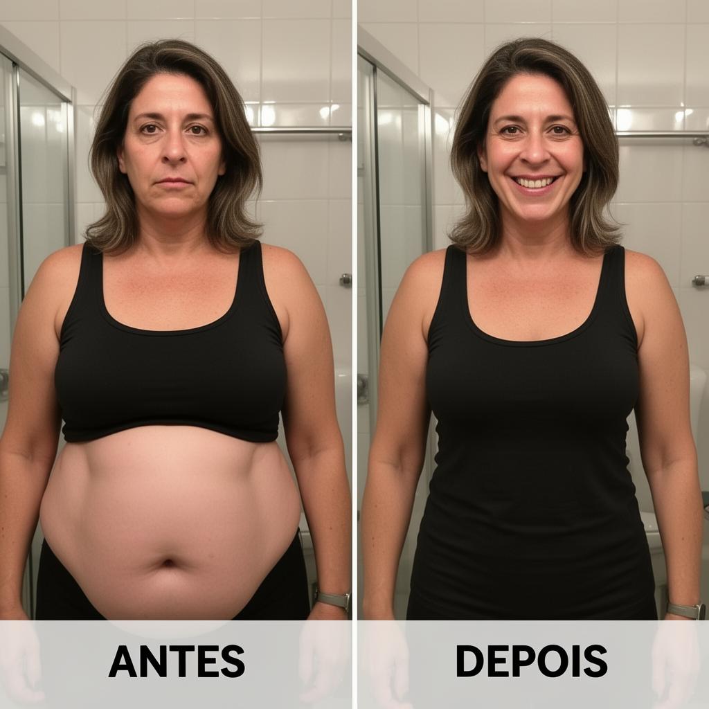 Antes e depois — Sandra, 45