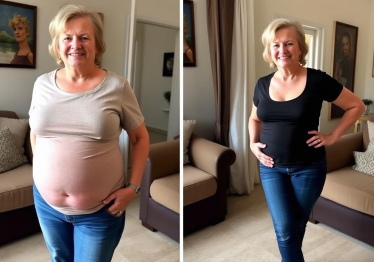 Antes e depois — Isabel, 48
