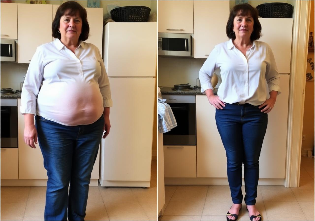 Antes e depois — Helena, 55