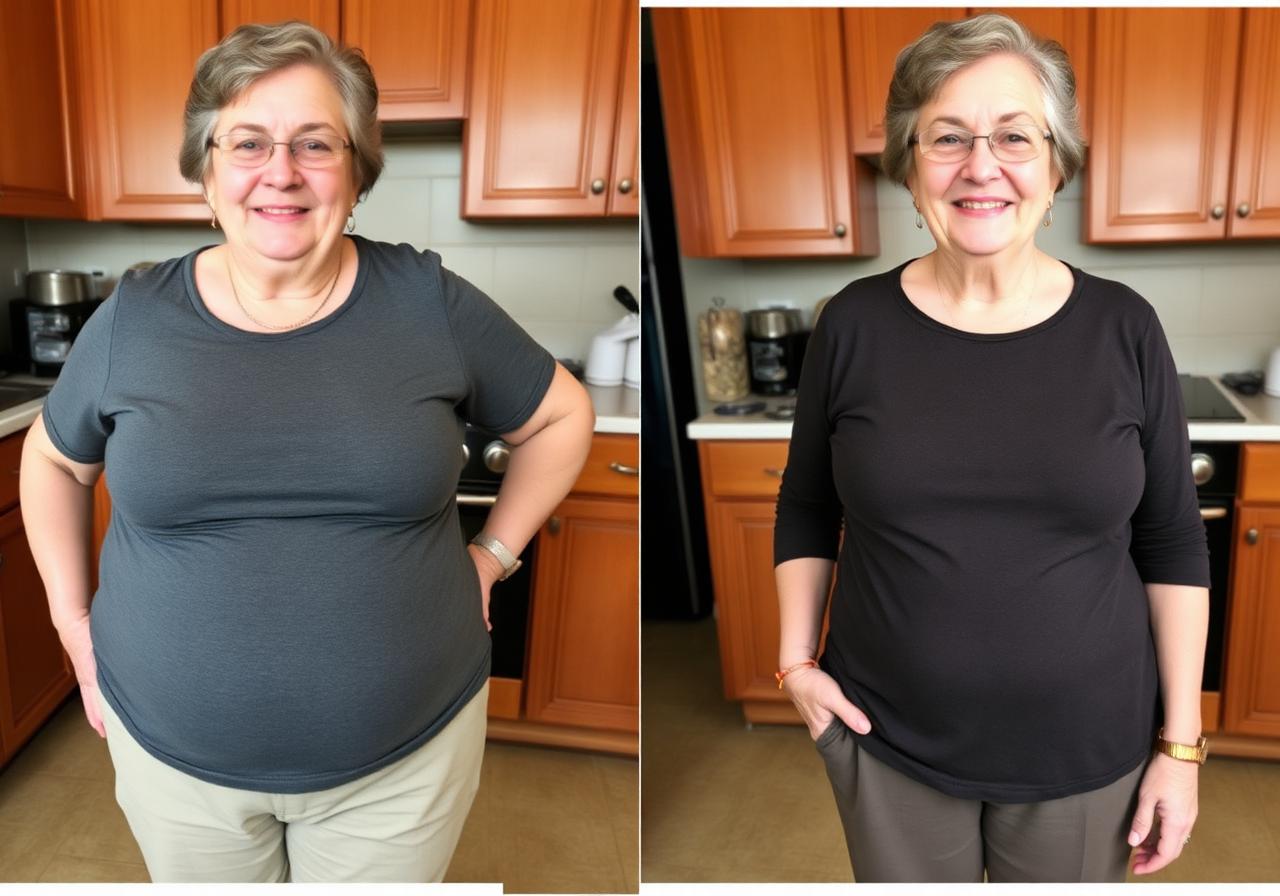 Antes e depois — Lurdes, 62