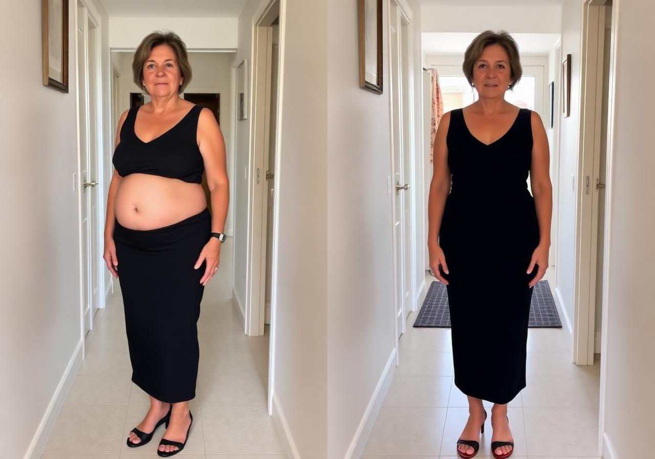 Antes e depois — Fernanda, 50