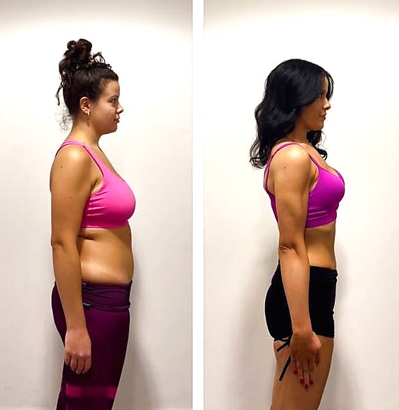 Antes e depois — Diana, 32