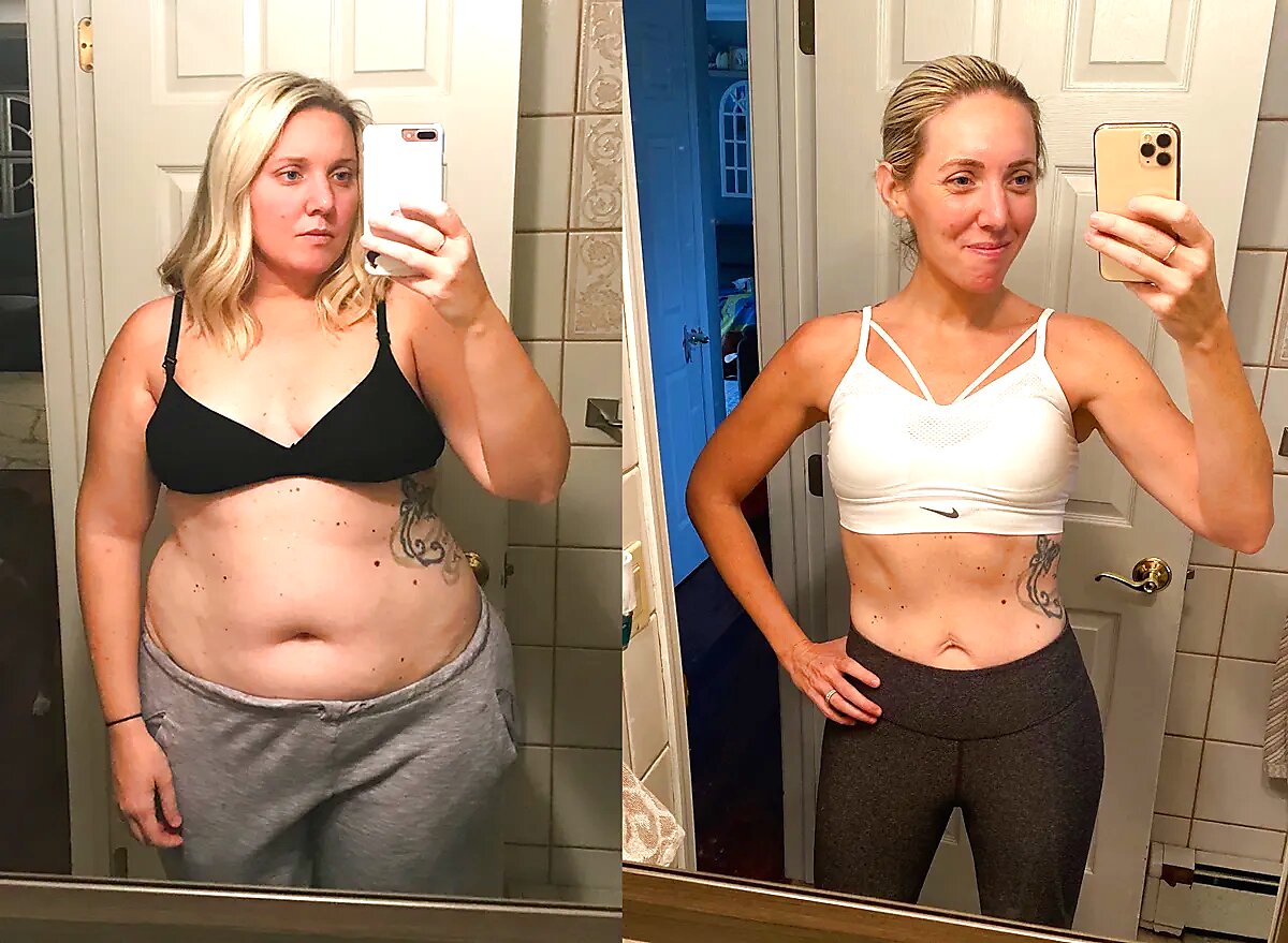 Antes e depois — Jennifer, 38